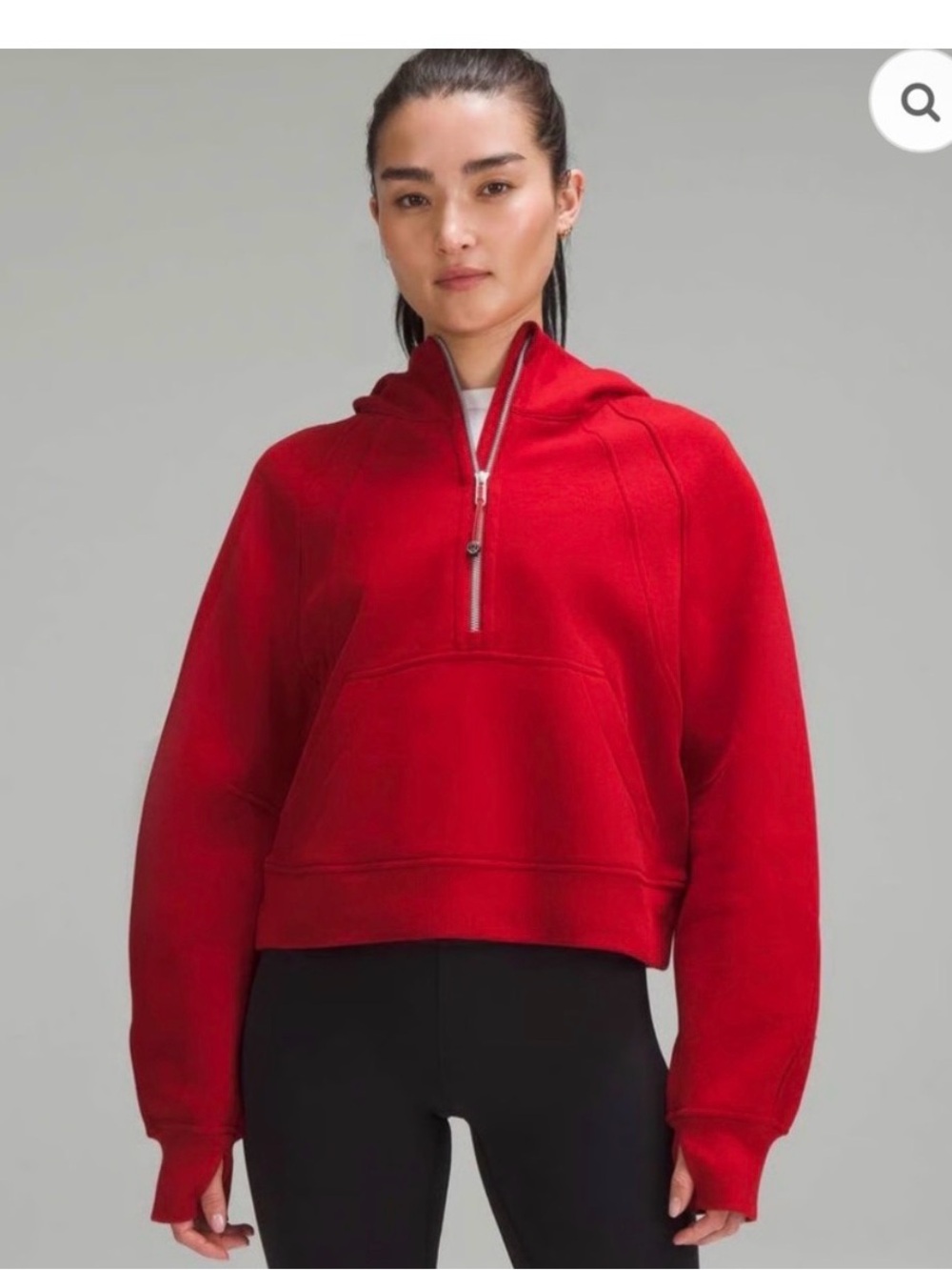 Lululemon Scuba Half zip hoodie red M/L